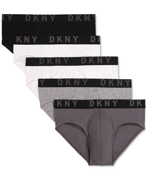 DKNY Men's 5Pk. Cotton Stretch Hip Briefs & Reviews Underwear