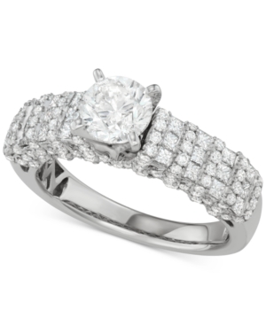 image of Diamond Multi-Row Engagement Ring (2-1/7 ct. t.w.) in 14k White Gold