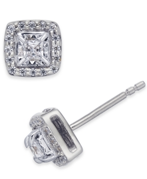 Diamond Square-Set Stud Earrings (1/4 ct tw)
