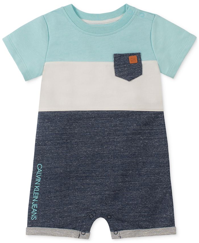 Calvin Klein Baby Boys Colorblocked Romper Macy's