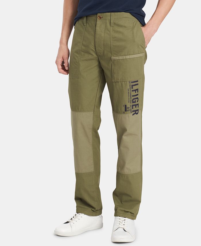Tommy Hilfiger Men's Ben Regular-Fit Colorblocked Logo Pants & Reviews ...