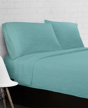 Heather Jersey Knit 4-Piece Sheet Set - Full Bedding