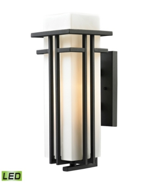 Croftwell Collection 1 light outdoor sconce in Textured Matte Black - Led Offering Up To 800 Lumens
