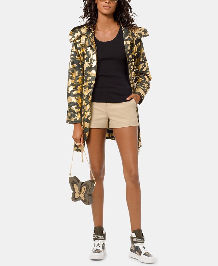 Michael Kors Foil Print Utility Style Camouflage Jacket Macy s