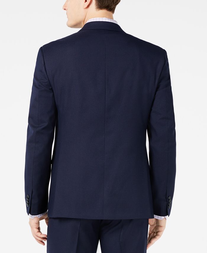 Vince Camuto Men's Slim-Fit Stretch Navy Pindot Suit Jacket - Macy's