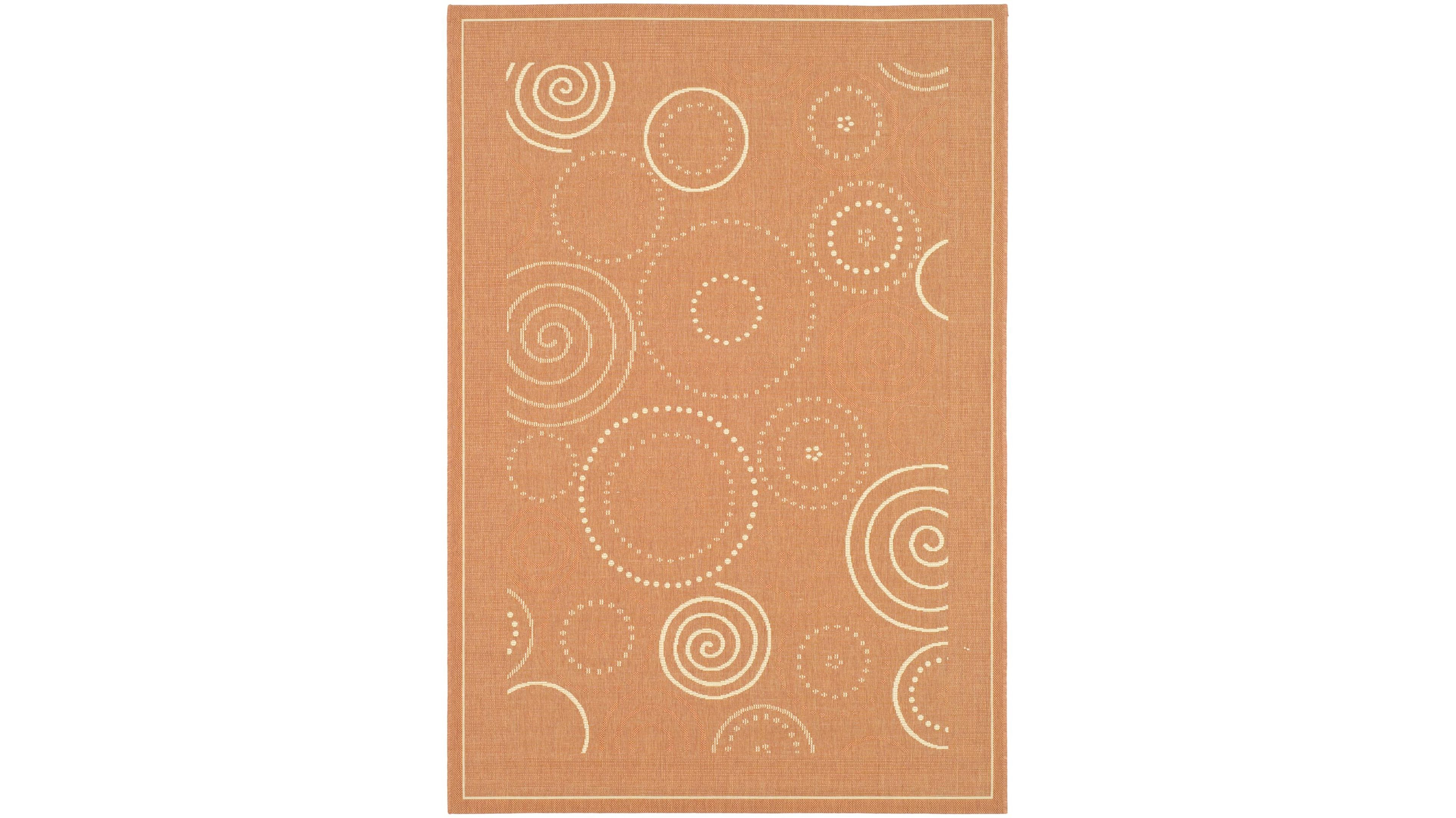 Safavieh Courtyard CY1906 Terracotta and Natural 8' x 11' Outdoor Area Rug