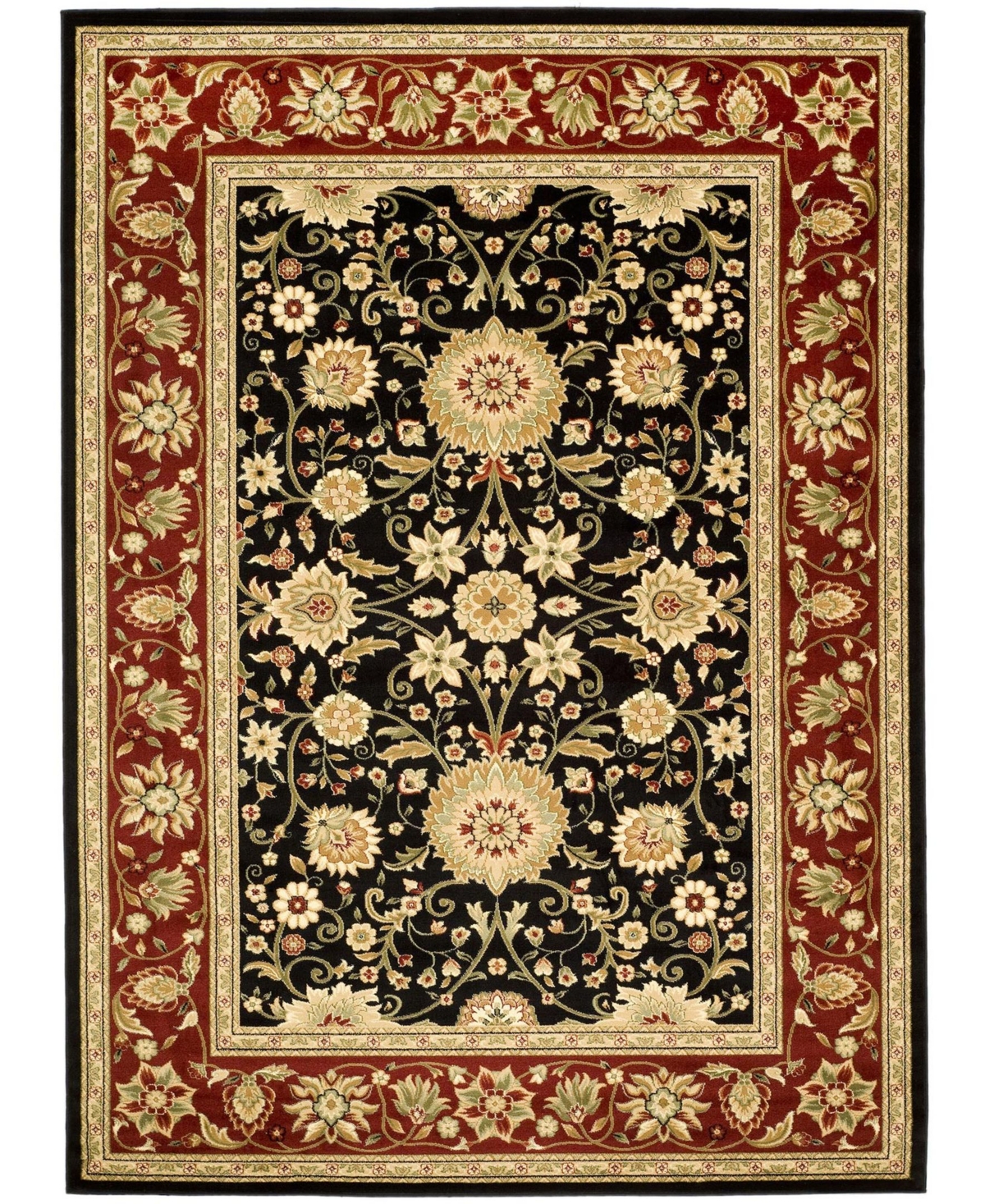 Safavieh Lyndhurst Black and Red 8' x 11' Area Rug - Black