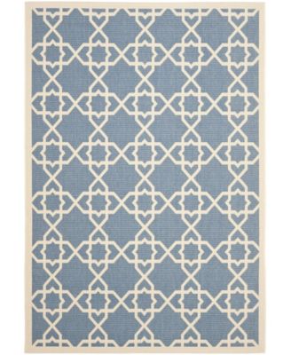 Courtyard CY6032 Blue and Beige 8' x 11' Sisal Weave Outdoor Area Rug