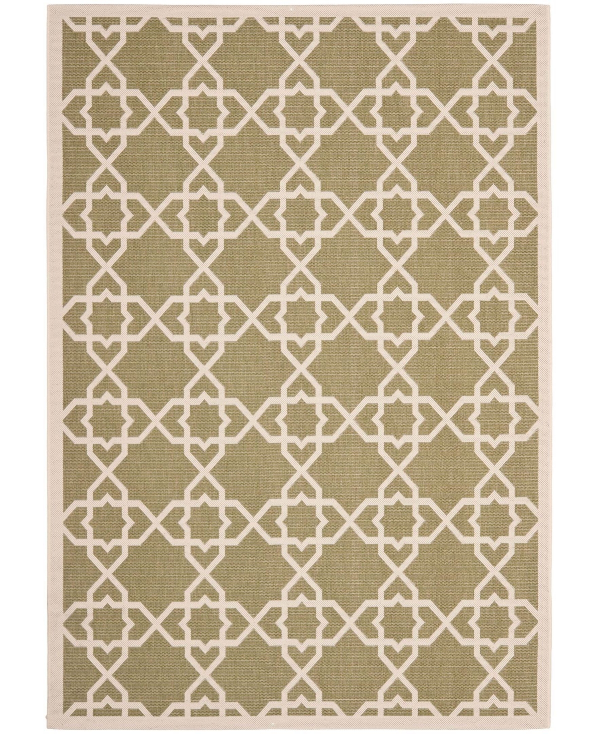 Safavieh Courtyard Green and Beige 8' x 11' Outdoor Area Rug - Green