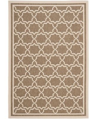 Courtyard CY6916 Brown and Bone 8' x 11' Outdoor Area Rug