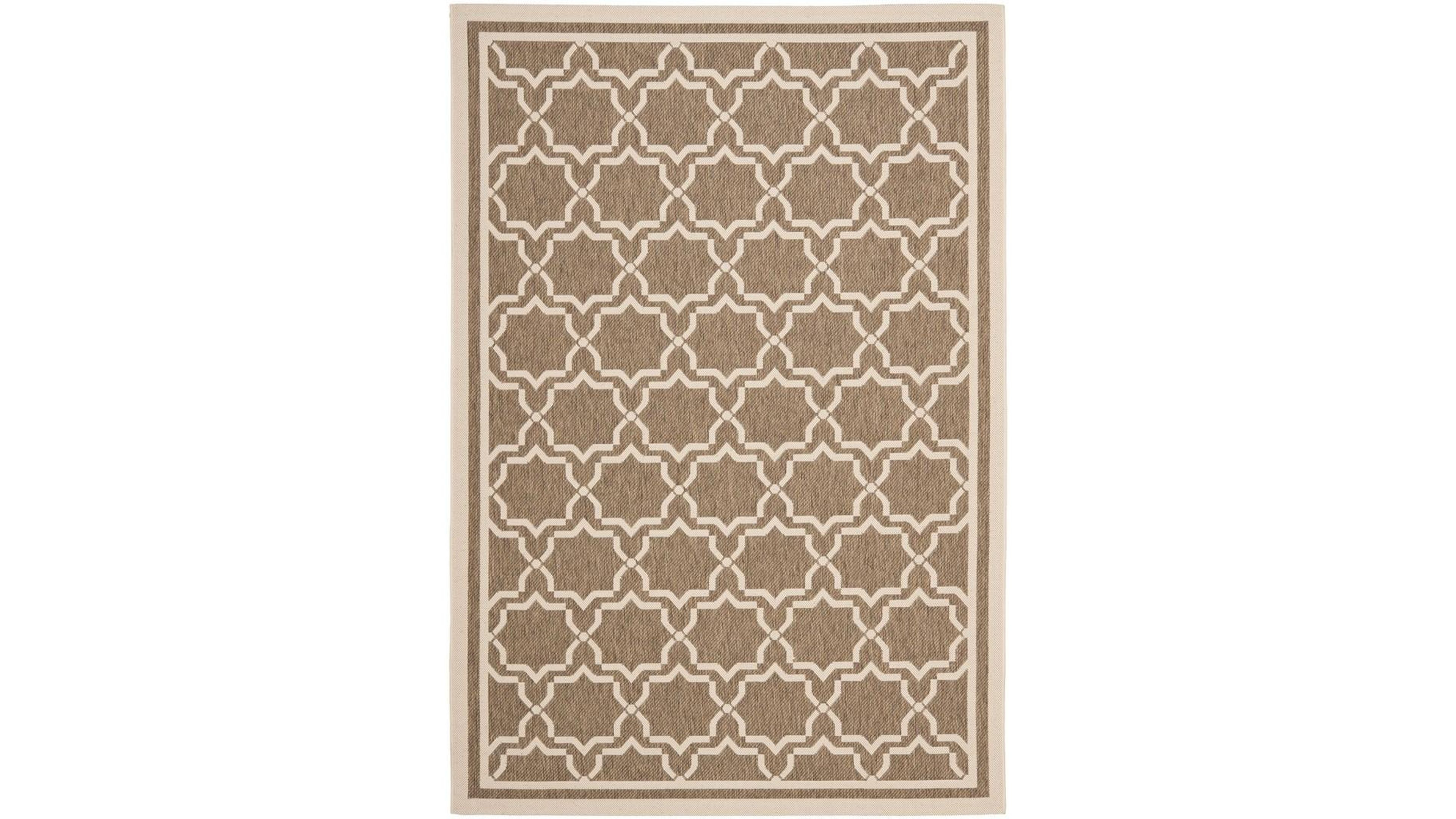 Safavieh Courtyard CY6916 Brown and Bone 8' x 11' Outdoor Area Rug