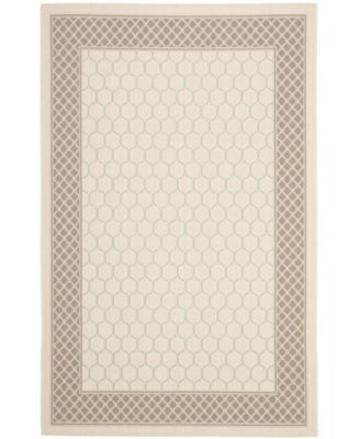Courtyard CY7933 Beige and Dark Beige 8' x 11' Outdoor Area Rug