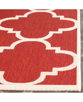 Courtyard CY6243 Red 5'3" x 7'7" Sisal Weave Outdoor Area Rug