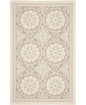 Courtyard CY7059 Beige and Dark Beige 8' x 11' Outdoor Area Rug