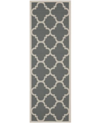 Courtyard Grey and Beige 2'3" x 9' Sisal Weave Runner Area Rug