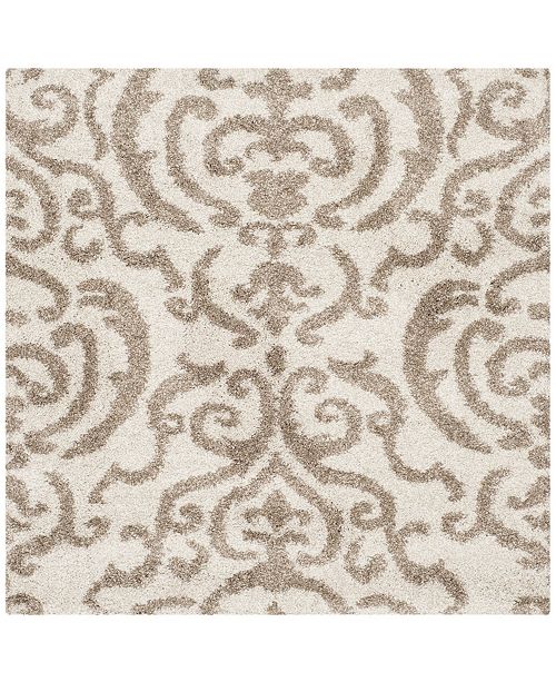 Safavieh Shag Cream And Beige 4 X 4 Square Area Rug Reviews