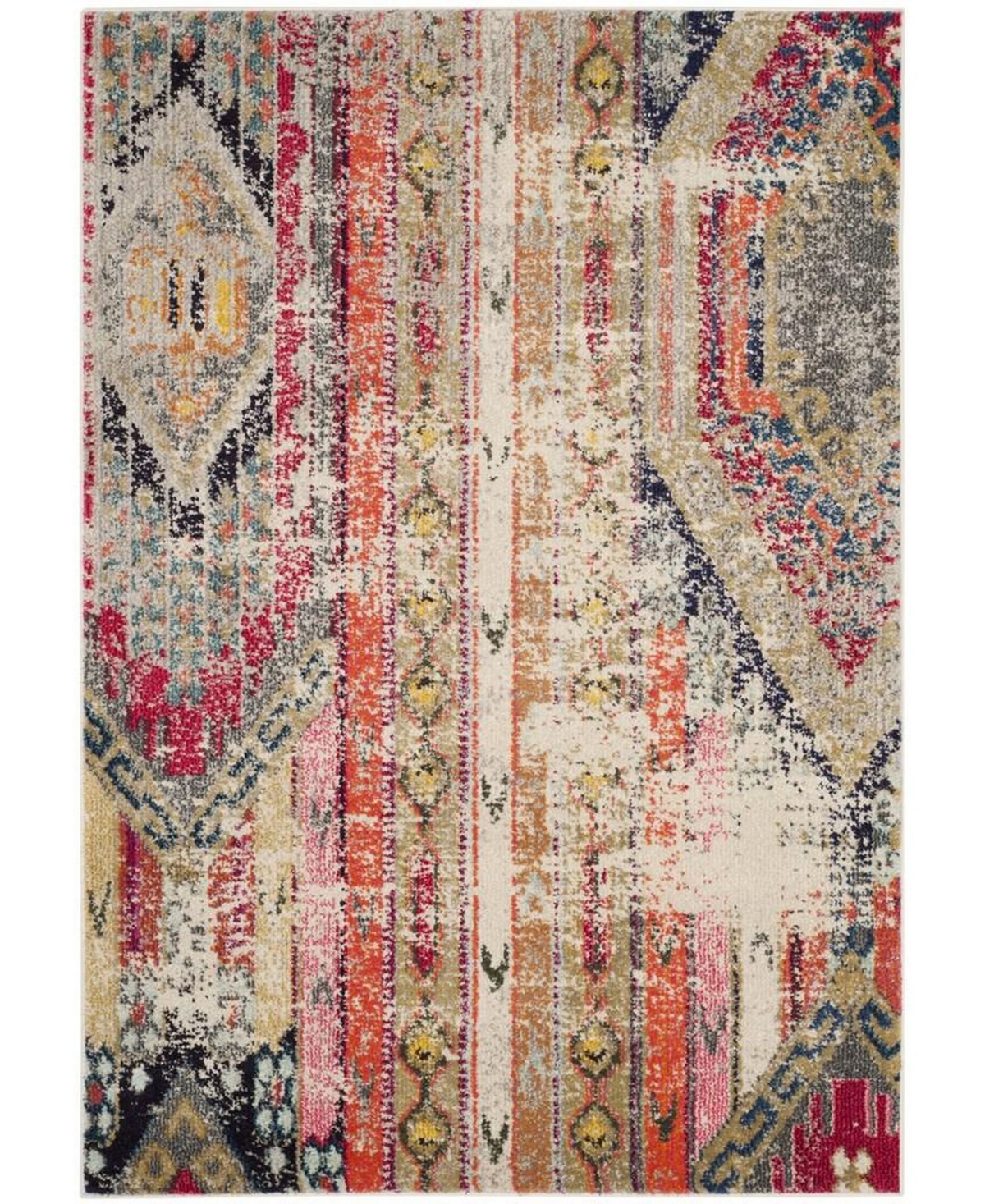 Safavieh Monaco 6'7in x 9'2in Area Rug - Light Grey/Multi
