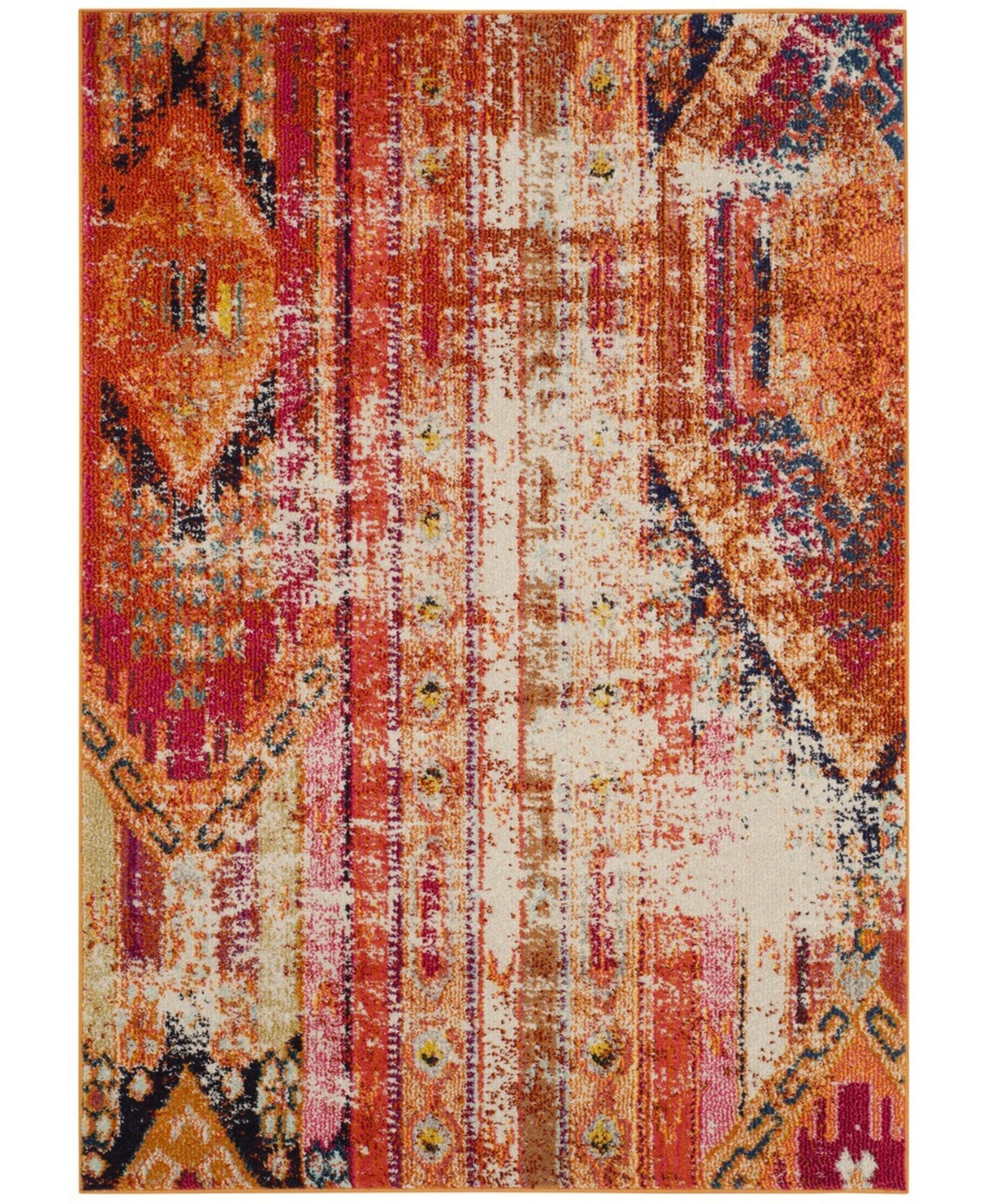 Safavieh Monaco 6'7in x 9'2in Area Rug - Orange/Multi