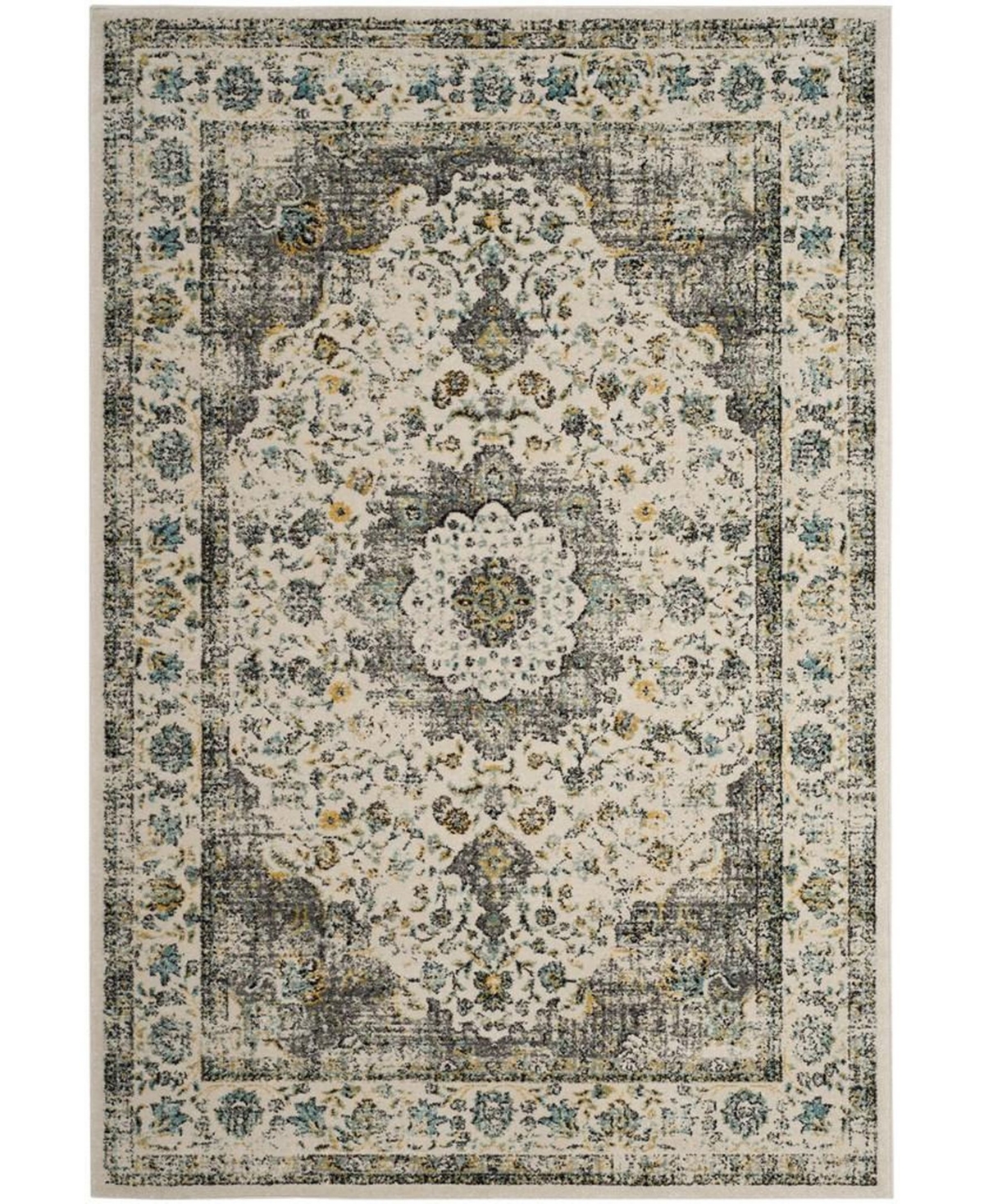 Safavieh Evoke Gray and Gold 11' x 15' Area Rug - Gray