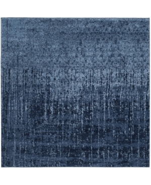 Safavieh Retro Light Blue and Blue 4' x 4' Square Area Rug