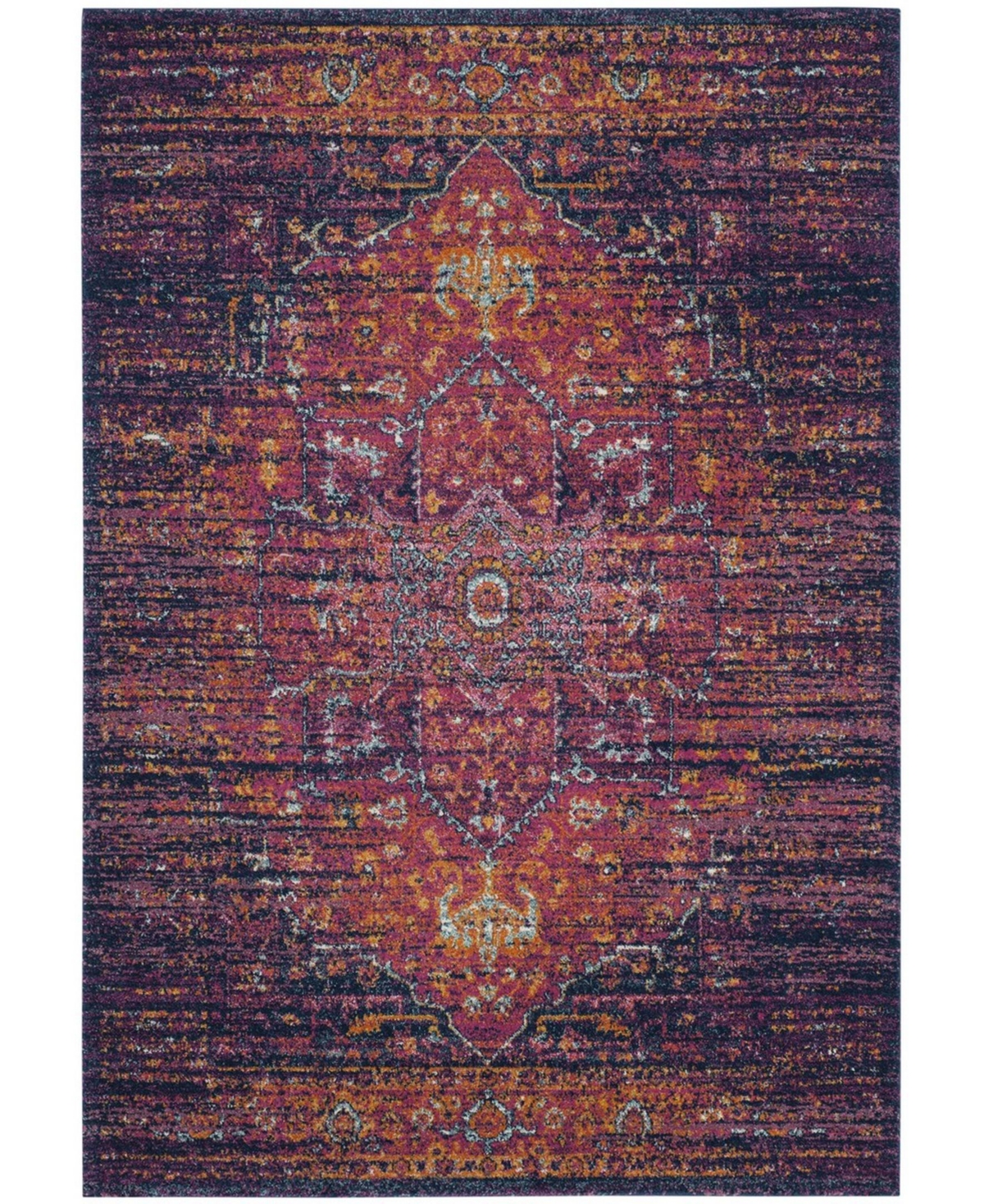 Safavieh Evoke Blue and Fuchsia 10' x 14' Area Rug - Blue