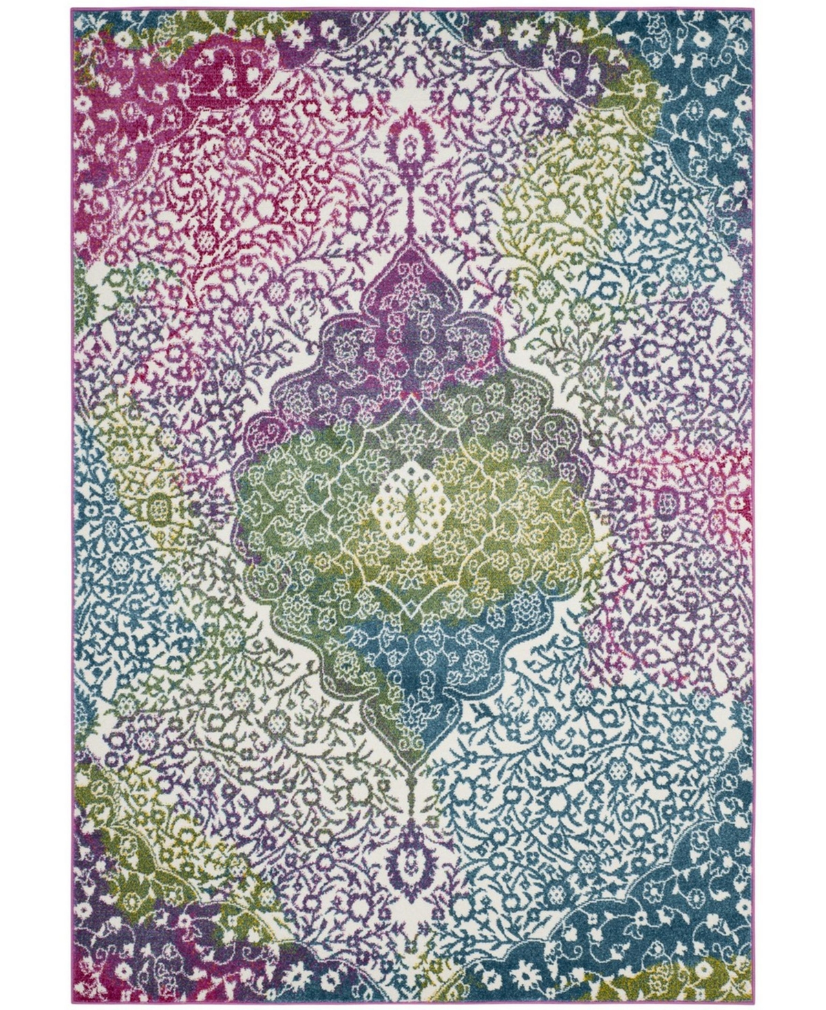 Safavieh Watercolor 6'7in x 9' Area Rug - Ivory/Fuchsia