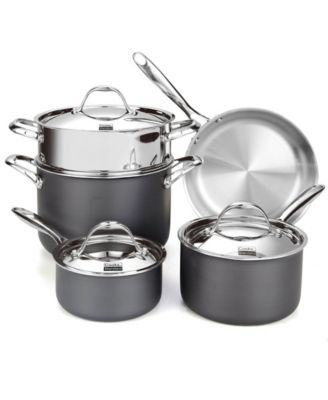 Cooks Standard 8-Piece Multi-Ply Clad Hard Anodized Cookware Set ...