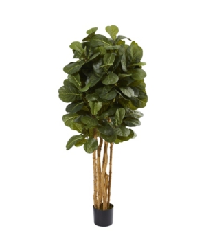 Nearly Natural Green 5ft. Fiddle Leaf Fig Artificial Tree In Green