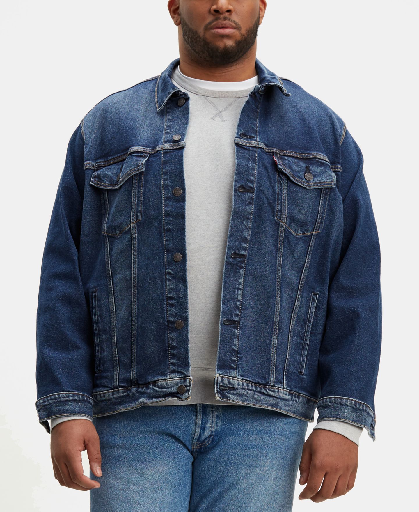 Мужская куртка Levi's Big & Tall Stretch Denim Trucker, цвет: Colusa — фото 1
