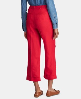 Lauren Ralph Lauren Linen Lightweight Wide-Leg Pants