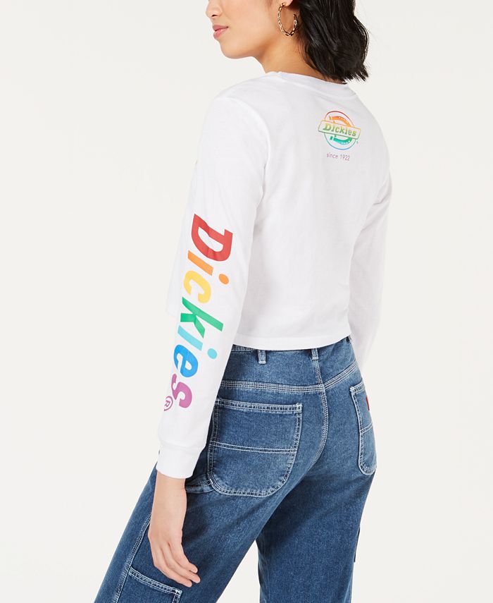 Dickies Cotton Rainbow Logo Crop Top - Macy's