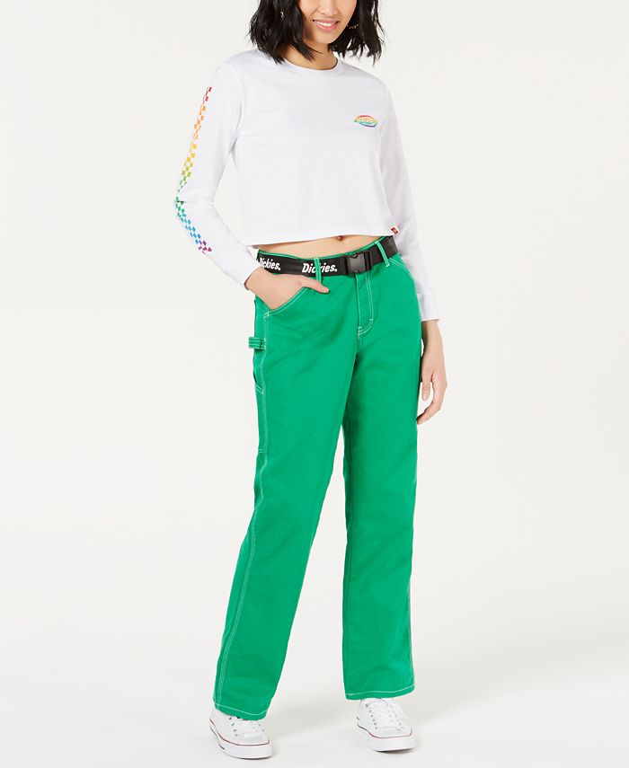 Dickies Belted High-Rise Carpenter Pants - Macy's