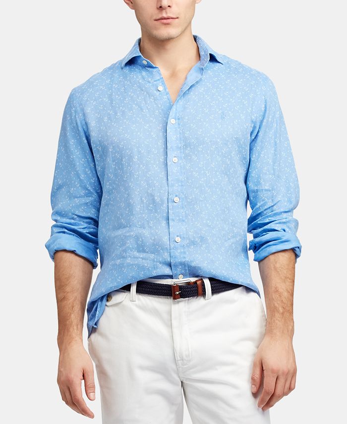 Polo Ralph Lauren Men's Big & Tall Classic Fit Linen Shirt & Reviews -  Casual Button-Down Shirts - Men - Macy's