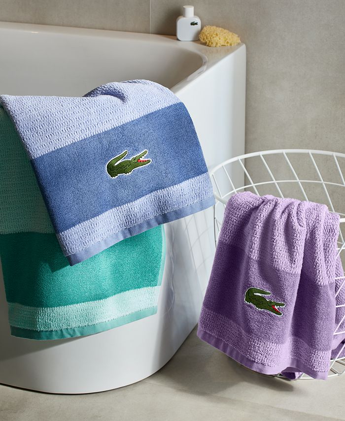 Lacoste, Bath, Lacoste Big Logo Bath Towel 0 Cotton 30x52 New