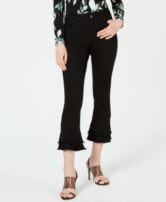 INC Petite Double-Ruffle Flare Jeans, Created for Macy's - Macy's