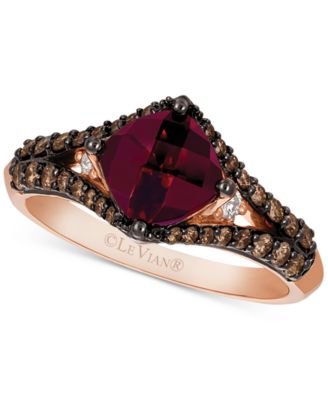 Le Vian - Raspberry Rhodolite (1-5/8 ct. t.w.) & Diamond (1/2 ct. t.w.) Ring in 14k Rose Gold