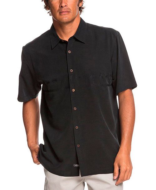 alfani Waterman Quiksilver Men's Tahiti Palms Short Sleeve Shirt Men's Fashion & Accessories
