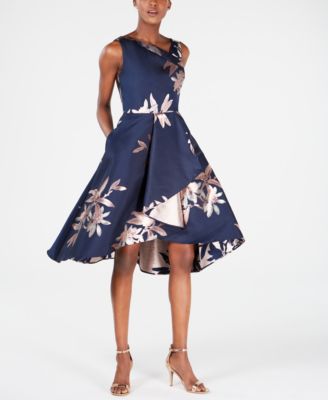 Adrianna Papell Jacquard Fit & Flare Dress - Macy's