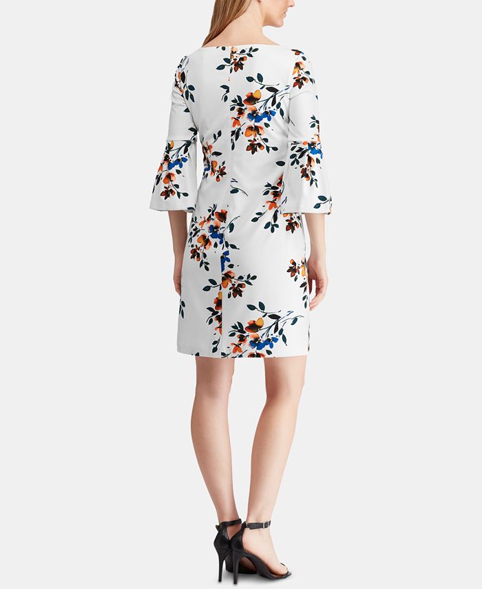 Lauren Ralph Lauren Floral-Print Bell-Sleeve Dress - Macy's