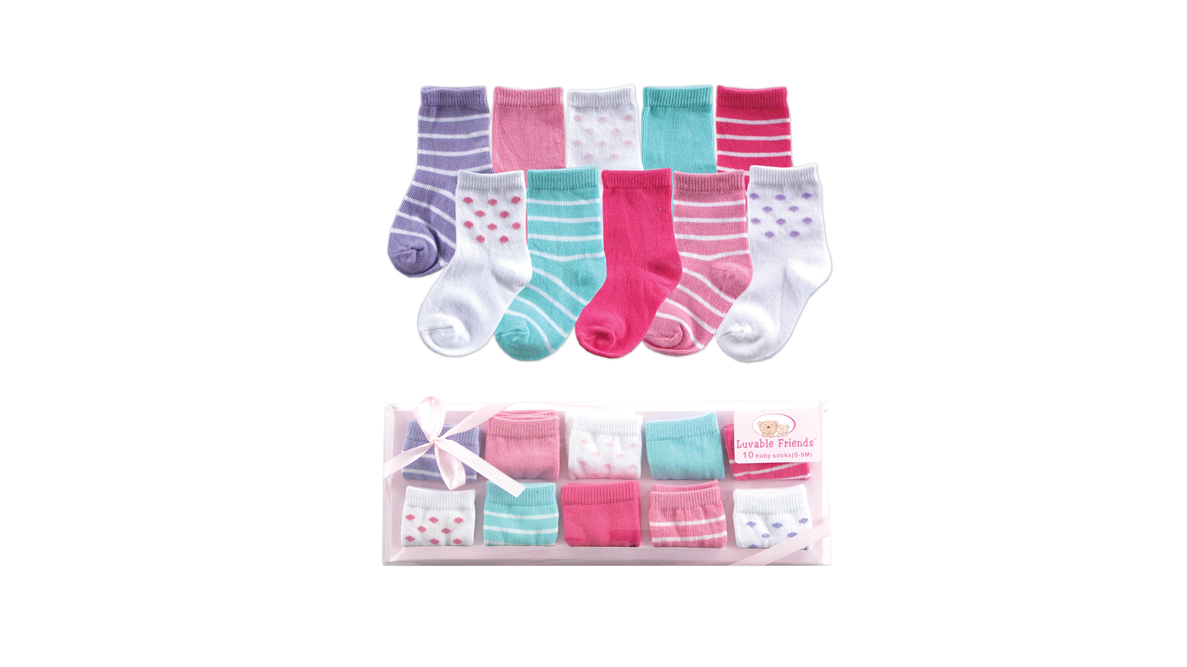 Luvable Friends Baby Boys Socks Giftset, Blue Boy, 0-9 Months