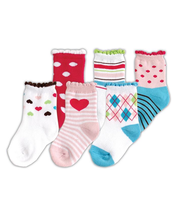 Luvable Friends Socks, 6Pack, Pink, 012 months Macy's