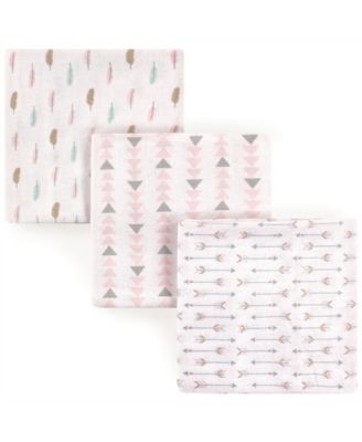 Luvable Friends Baby Cotton Flannel Receiving Blankets Sheep One Size - Girl Feathers 16$