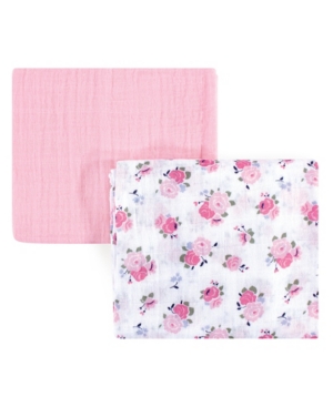 Luvable Friends Babies' Muslin Swaddle Blankets, 2-pack In Floral