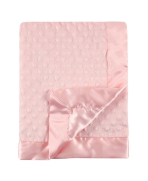 image of Hudson Baby Minky Blanket with Dotted Mink Backing Baby Girl, One Size