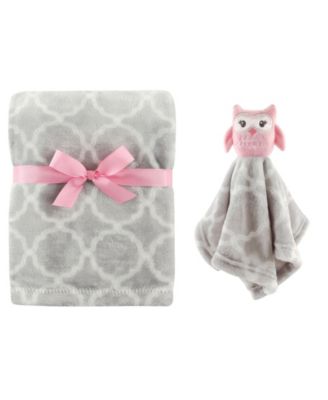 Girls Plush Blanket with Security Blanket