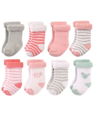 Hudson Baby Rolled Cuff Crew Socks 8-Pack 0-24 Months