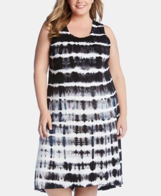 Karen Kane - Plus Size Tie-Dyed High-Low Dress