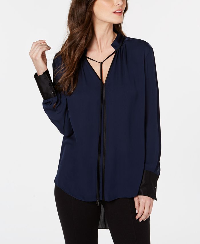 Silk high hot sale low blouse