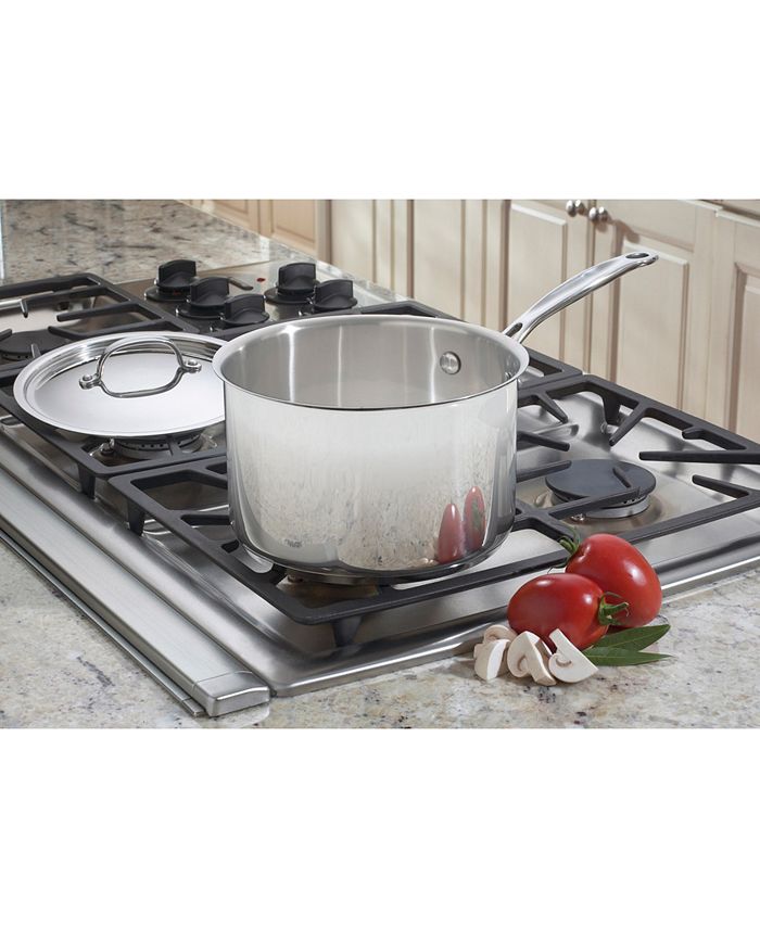 Chefs Classic Stainless 4qt Saucepan W/cover main image 1