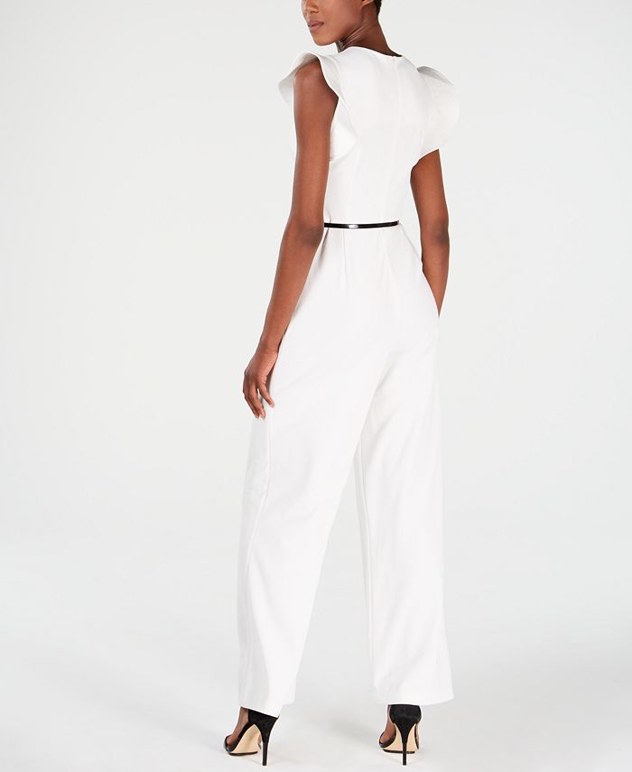 calvin klein ruffle sleeve